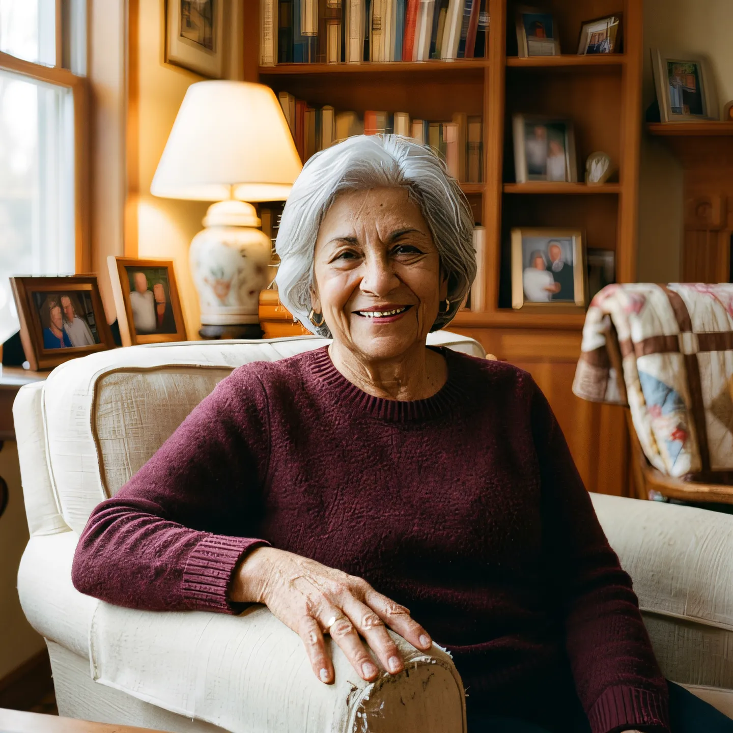 Dorothy, 74, with her grandchildren